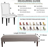 FORCHEER Dining Chair Covers and Bench Covers Set Waterproof Black Jacquard 4 Dining Room Chair and Bench Slipcover Washable