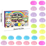 Adult Squishy Stress Relief Toy 24-Day Countdown Surprise Set - Mystery Dumpling Squeeze Calendar Gift Box - Decompression Toy - GJ876-001