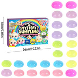Adult Squishy Stress Relief Toy 24-Day Countdown Surprise Set - Mystery Dumpling Squeeze Calendar Gift Box - Decompression Toy - GJ876-005