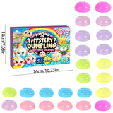 Adult Squishy Stress Relief Toy 24-Day Countdown Surprise Set - Mystery Dumpling Squeeze Calendar Gift Box - Decompression Toy - GJ876-011