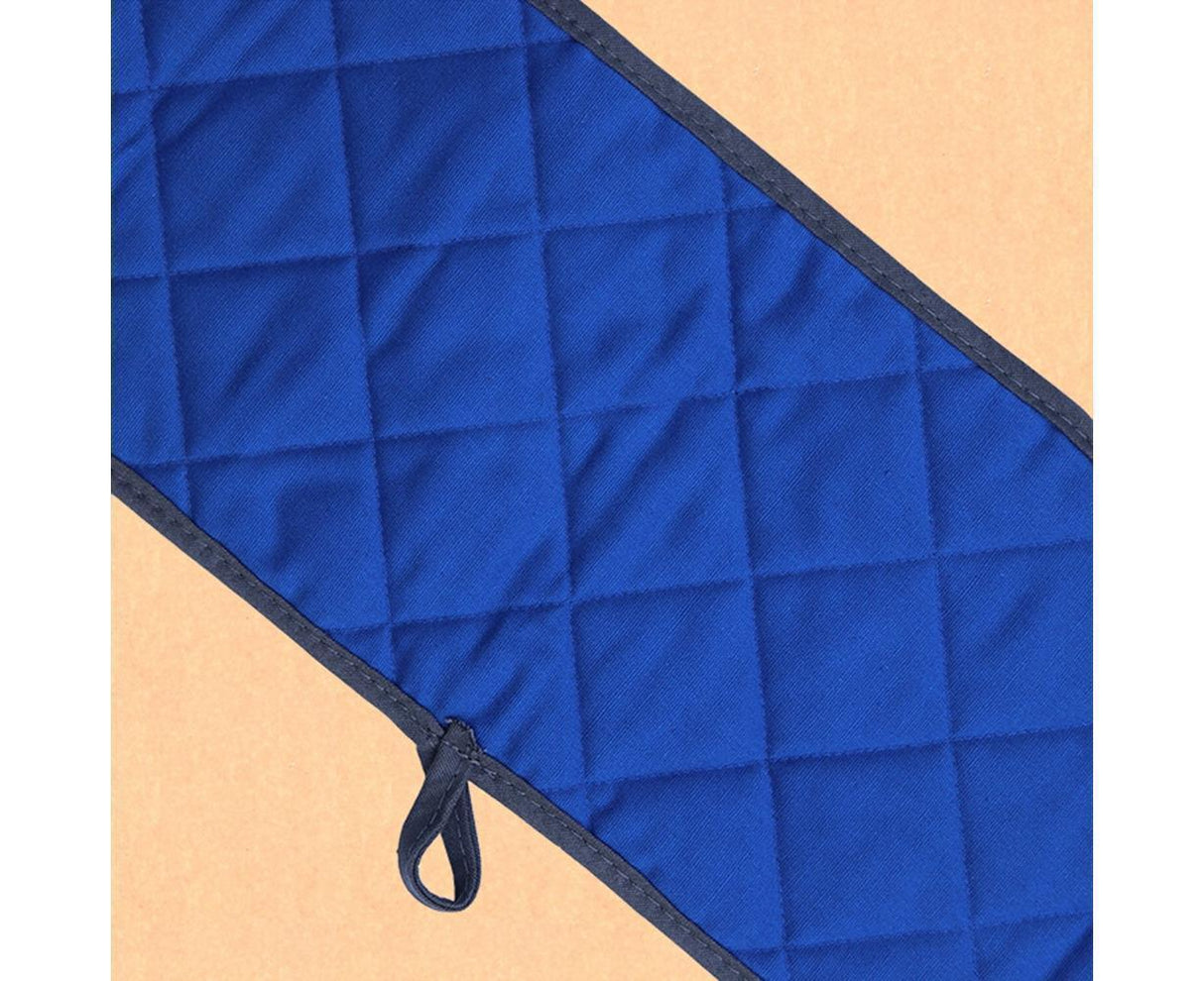 Double-ended Heat Resistant Cotton Mitt Oven Padded Kitchen Baking Glove Tool-Blue