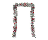 Christmas Artificial Wreath Red Bowknot Ribbon Garland-E