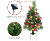 Solar Christmas Tree Garden Stake Lights Outdoor Christmas Tree Lighted Yard Decorations