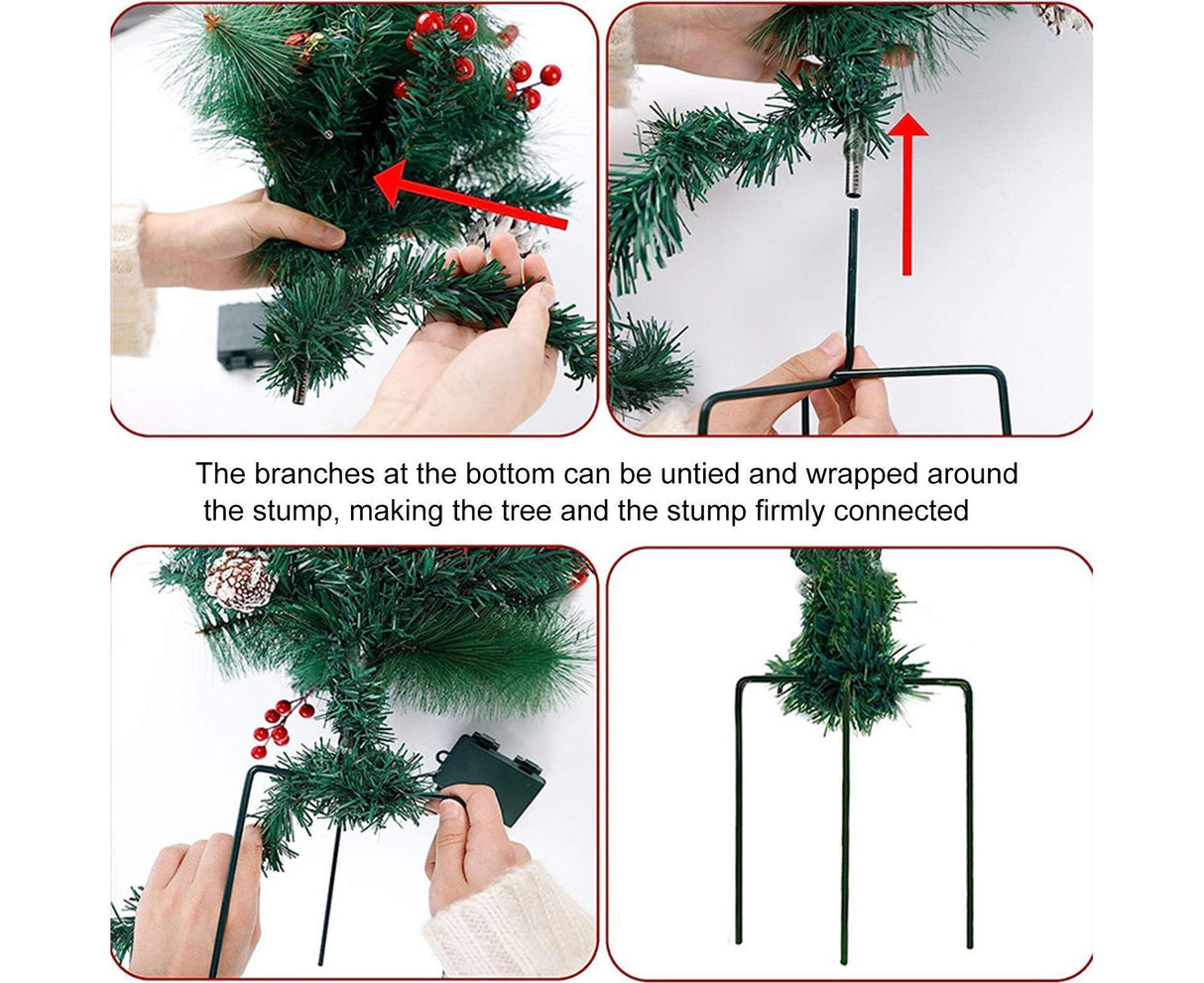 Solar Christmas Tree Garden Stake Lights Outdoor Christmas Tree Lighted Yard Decorations