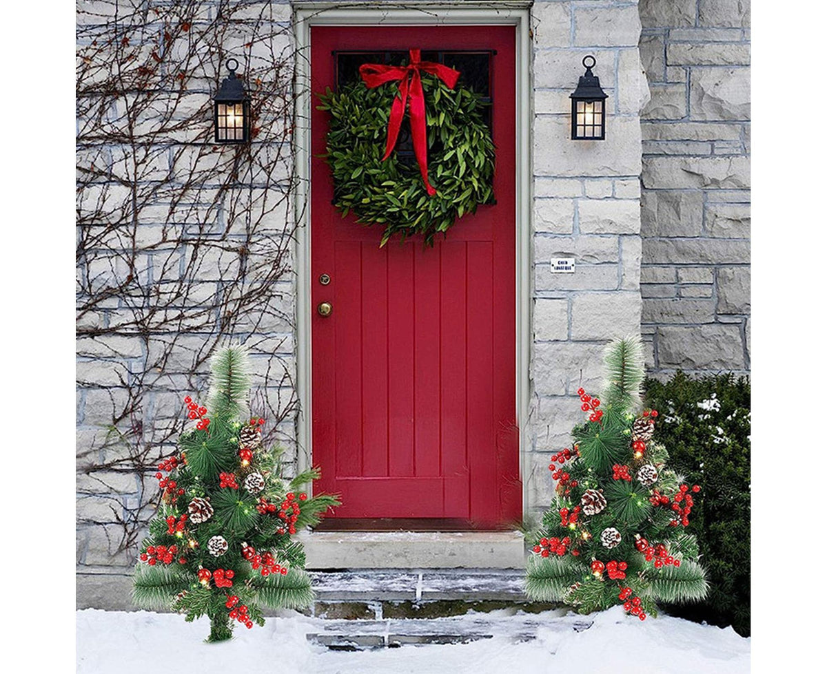Solar Christmas Tree Garden Stake Lights Outdoor Christmas Tree Lighted Yard Decorations