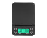 3KG/0.1g Electronic Digital Kitchen Food Scale Drip Coffee Weighing with Timer(Green Backlight)