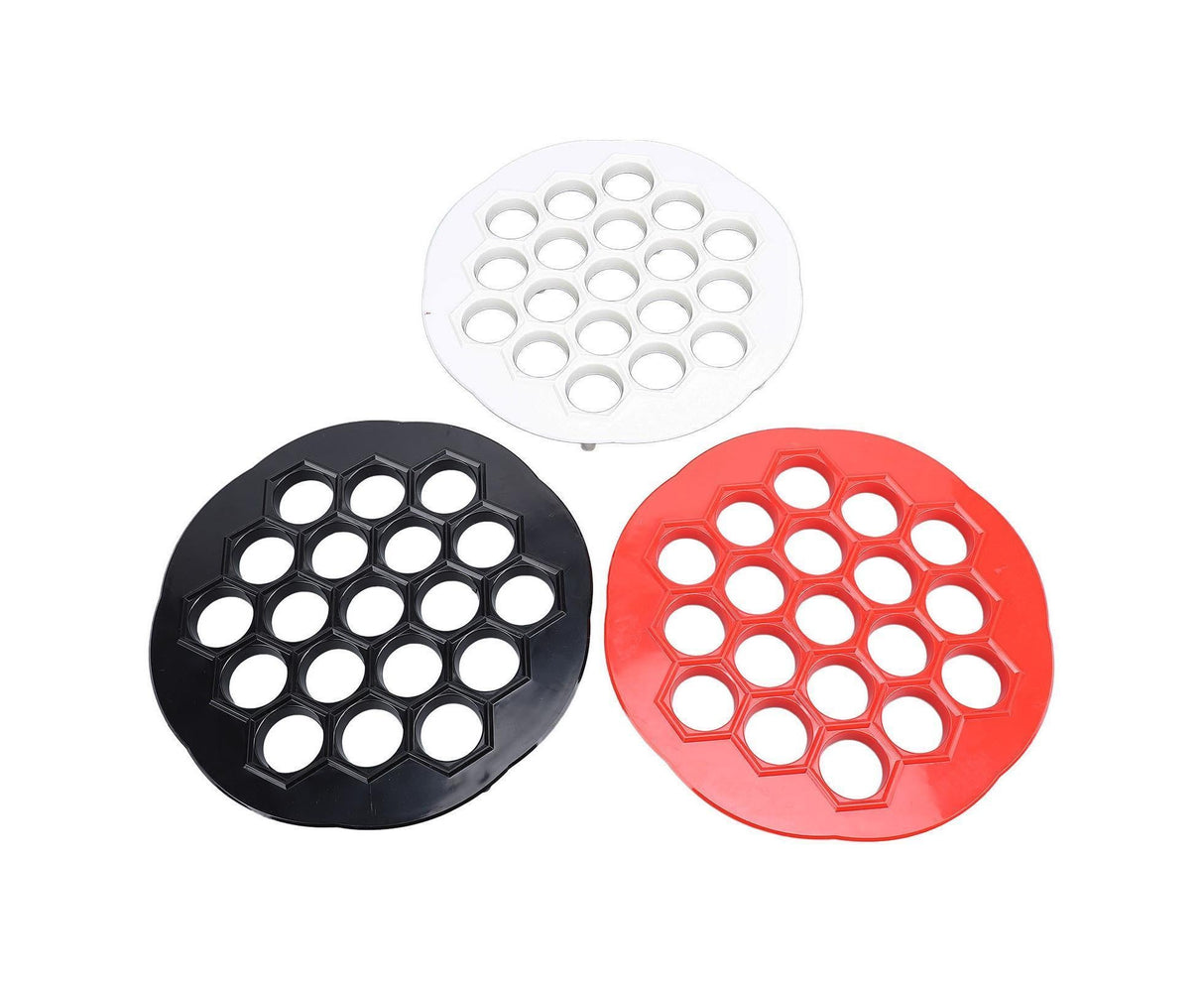 3pcs Russian Dumpling Maker Multifunctional 19 Holes Food Grade Easy Cleaning Ravioli Maker Mould for Kitchen Supplies