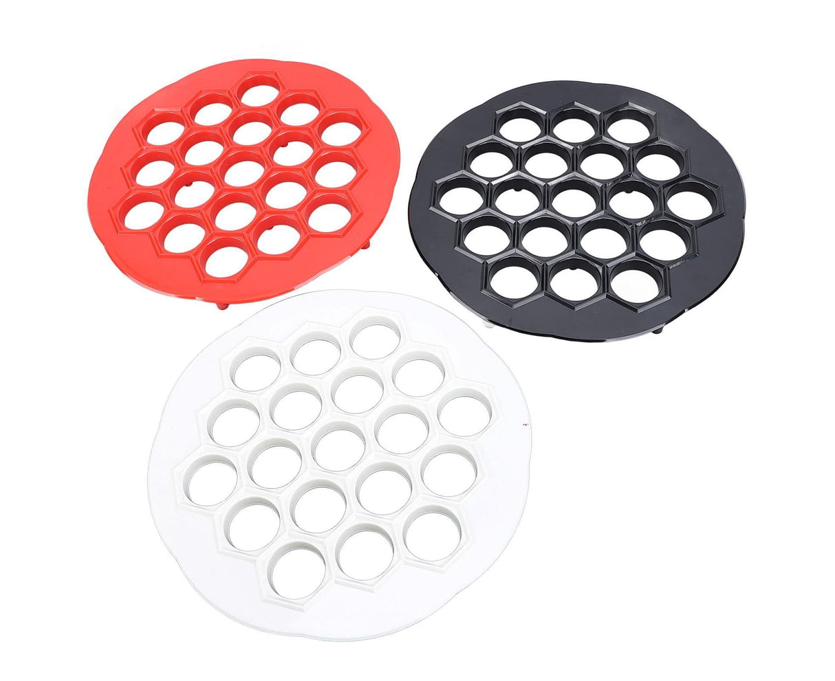 3pcs Russian Dumpling Maker Multifunctional 19 Holes Food Grade Easy Cleaning Ravioli Maker Mould for Kitchen Supplies