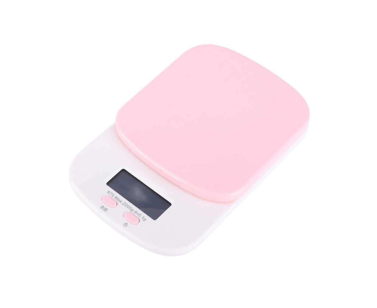 DIY Kitchen Electronic Scale 0.1g HighAccuracy Portable Mini Scale for Kitchen Home(Pink )