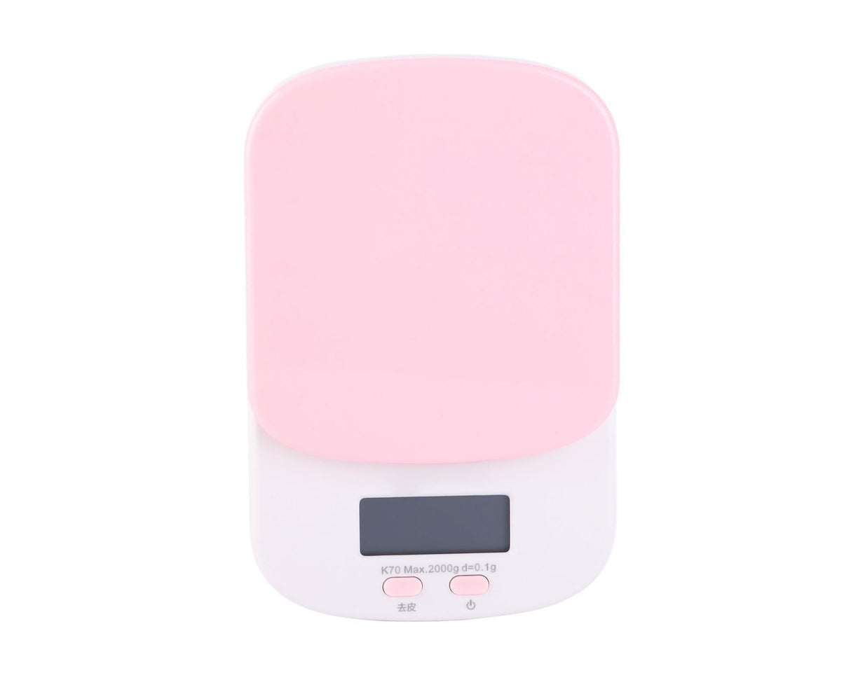DIY Kitchen Electronic Scale 0.1g HighAccuracy Portable Mini Scale for Kitchen Home(Pink )
