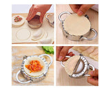 Household 304 Stainless Steel Manual Dumpling Dough Presser Maker Molds Kit Kitchen Utensils