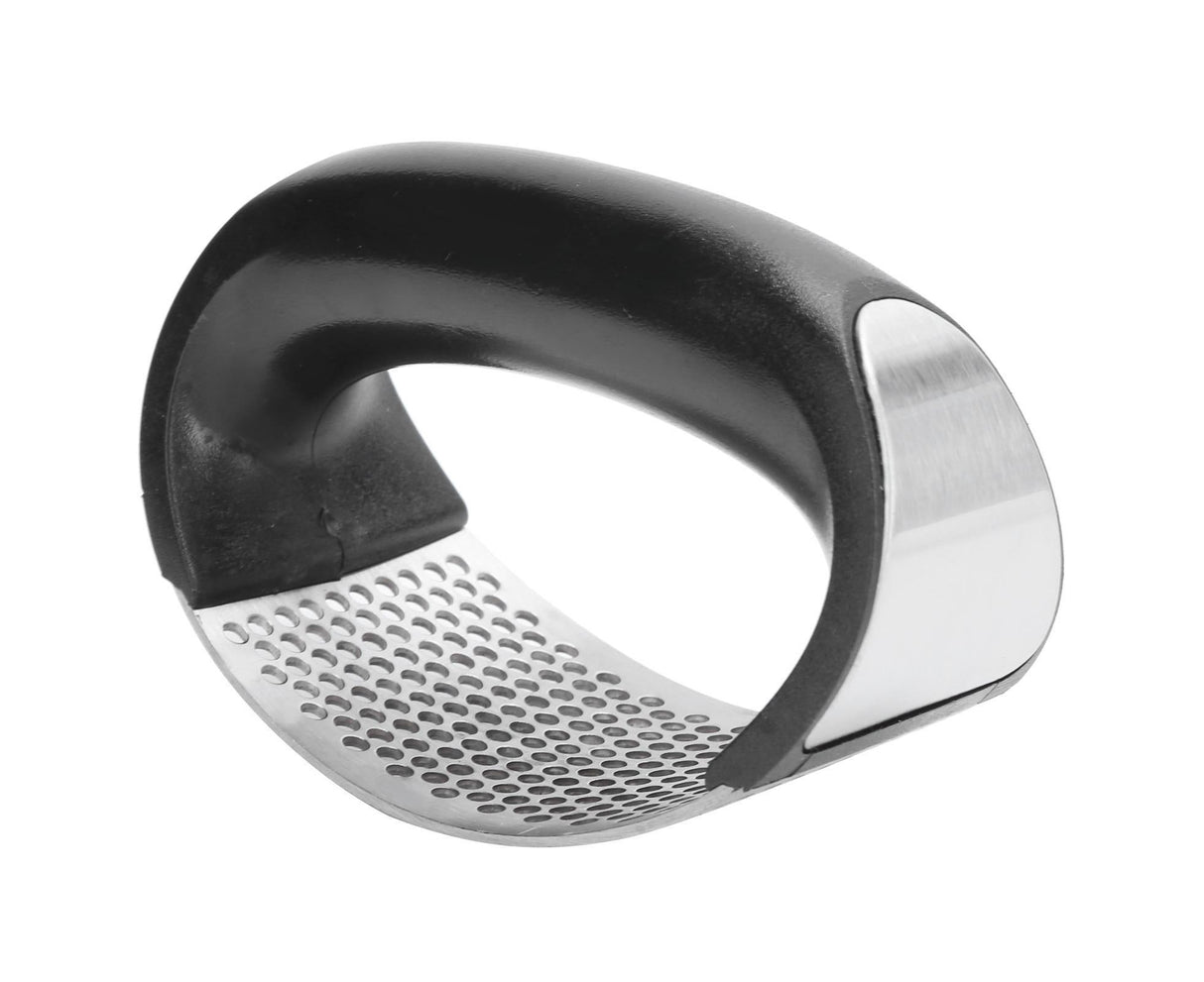 Stainless Steel Garlic Press Mincer Crusher with Cleaning Brush and Garlic Peeler Kitchen Tool