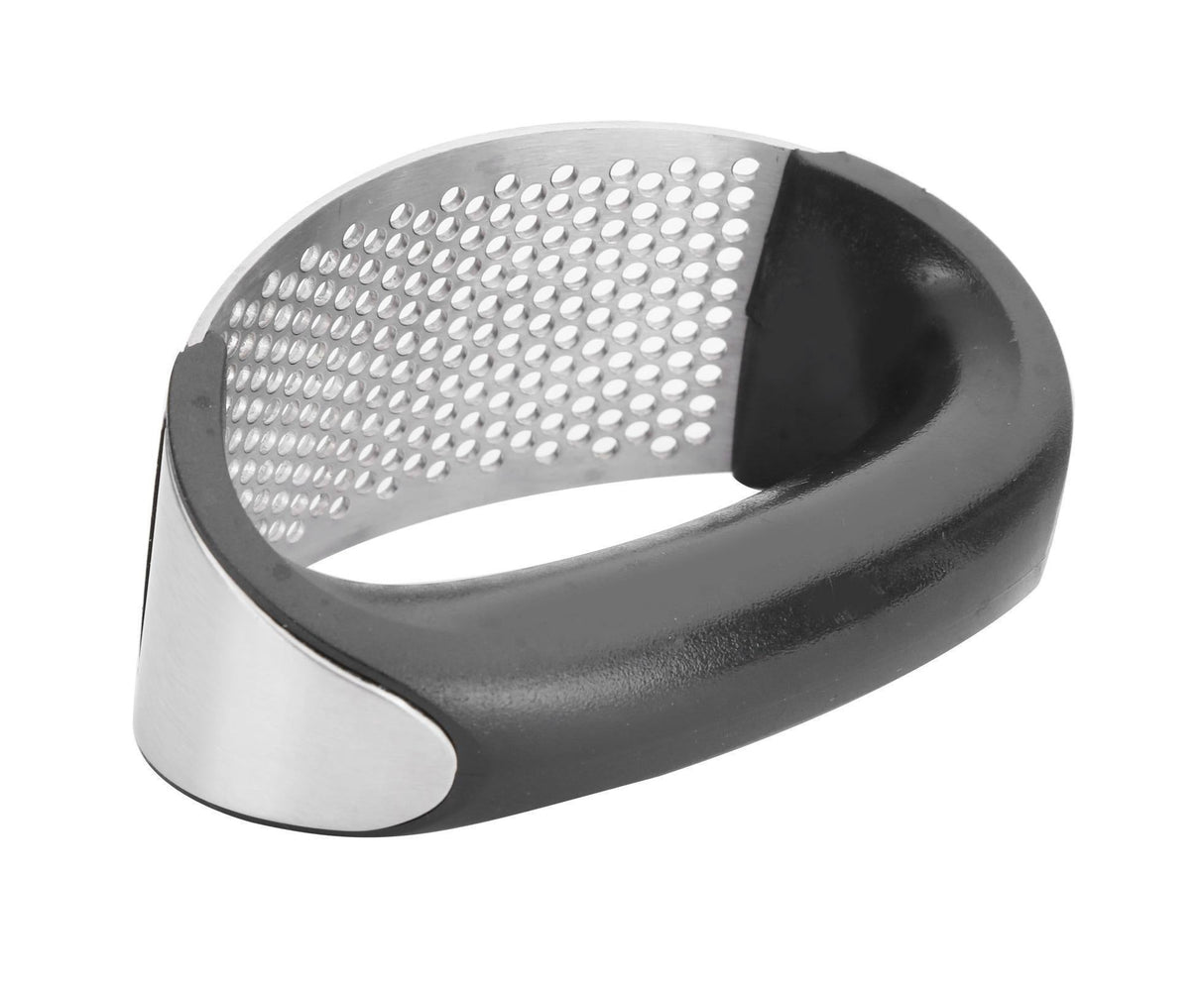 Stainless Steel Garlic Press Mincer Crusher with Cleaning Brush and Garlic Peeler Kitchen Tool