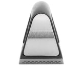Stainless Steel Garlic Press Mincer Crusher with Cleaning Brush and Garlic Peeler Kitchen Tool