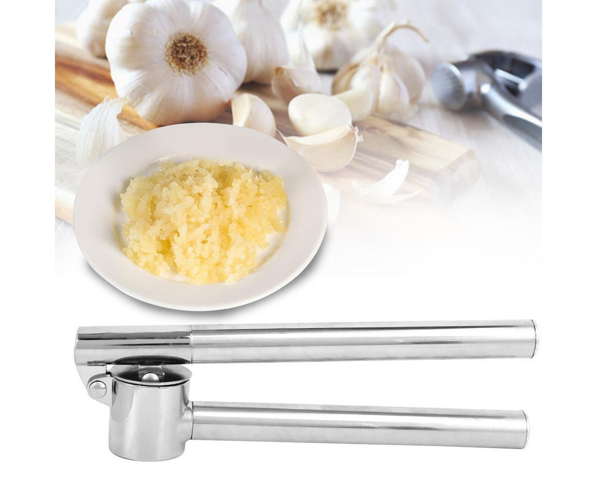 Stainless Steel Manual Food Garlic Press Crusher Mincer Squeezer Household Kitchen Utensils