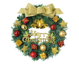 Artificial Christmas Wreath with Lights, Battery Operated Christmas Wreaths for Front Door,Christmas Decorations for Indoor and Outdoor - 30CM