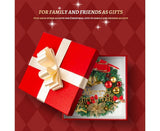 Artificial Christmas Wreath with Lights, Battery Operated Christmas Wreaths for Front Door,Christmas Decorations for Indoor and Outdoor - 30CM