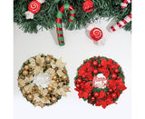 Christmas Ball Wreath Artificial Christmas Wreath Garland Decoration Home Party Decor Xmas Front Door Decorative Hanging - gold - 30cm