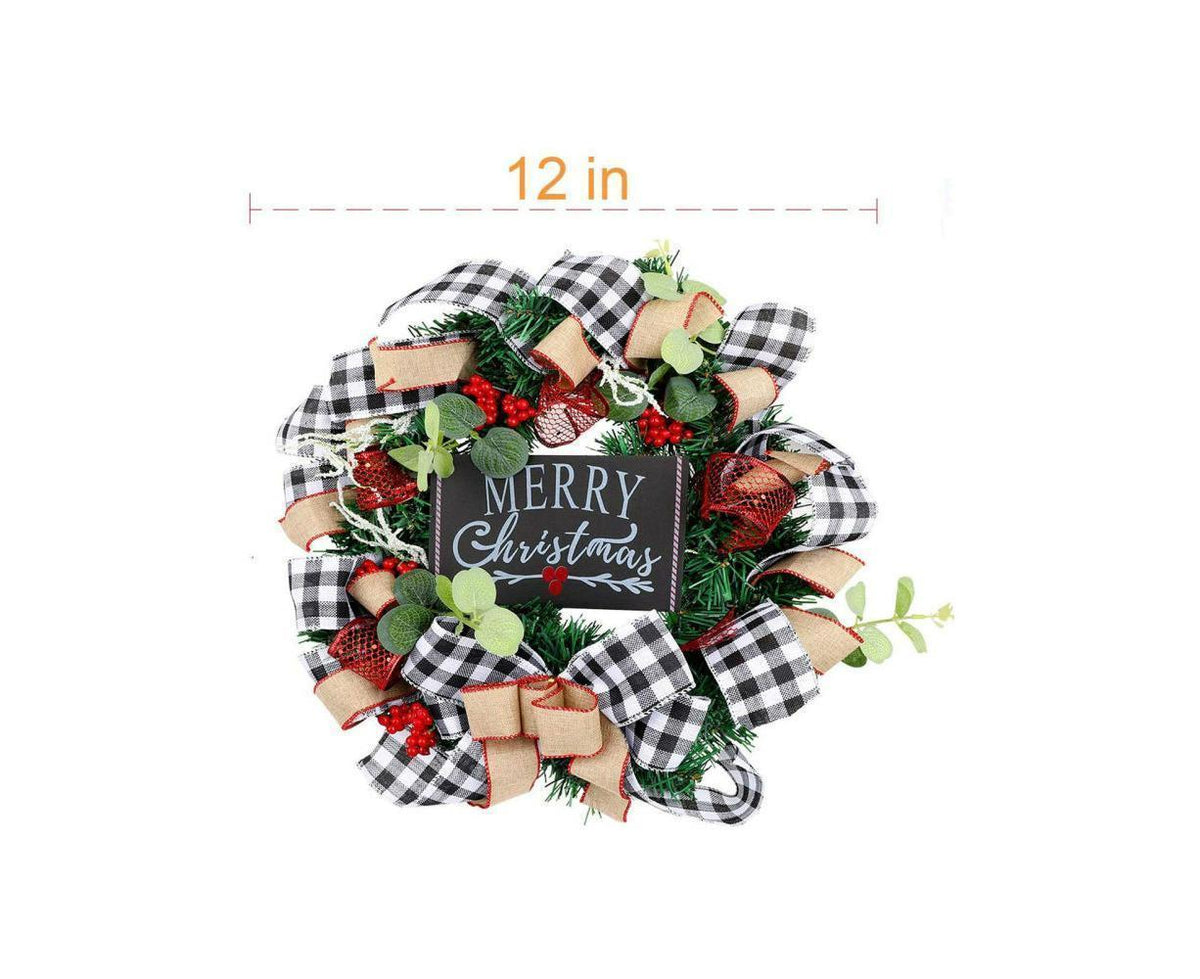 Christmas Wreath for Car, Truck or Festival Decoration LED Artificial Christmas Car Wreath - 25cm