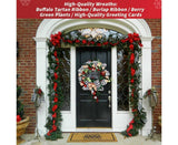 Christmas Wreath for Car, Truck or Festival Decoration LED Artificial Christmas Car Wreath - 25cm