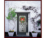 Christmas Wreath, Artificial Winter Christmas Red Wreath, Front Door Christmas Wreath for Indoor Outdoor Home Office Wall Wedding - B - 40cm