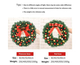Christmas Wreath, Artificial Winter Christmas Red Wreath, Front Door Christmas Wreath for Indoor Outdoor Home Office Wall Wedding - B - 40cm