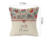 Merry Christmas Throw Pillow Covers 18x18 Inch, Xmas Trees Decorative Cushion Cases for Home Decoration - White