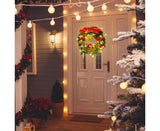 Merry Christmas Wreath 12 Inch Christmas Decorations Front Door Wreath Ornament Wall Artificial Pine Garland for Christmas Party Decor - 30CM
