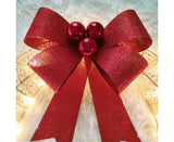 Outdoor Christmas Wreath Decoration, LED Metal Holiday Decor for Home Exterior, Garden - Green 50CM