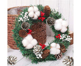30cm Christmas Wreath, Christmas Decoration, Artificial Christmas Garland, Christmas Hanging Ornament