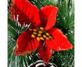 32cm Christmas Wreath, Christmas Garlands, Christmas Decoration, Artificial Pine Cones, Red Berry Wreath