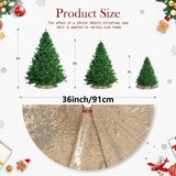 36 Inch Rose Gold Glitter Christmas Tree Skirt Plus Christmas Tree Decorations