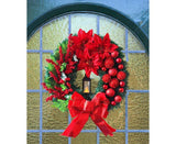 45cm Christmas Wreath with LED Light, Christmas Decoration, Artificial Christmas Wreath