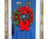 45cm Christmas Wreath with LED Light, Christmas Decoration, Artificial Christmas Wreath