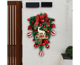 48cm Christmas Wreath, Christmas Decorations, Artificial Christmas Garland, Christmas Wall Elk Wreath