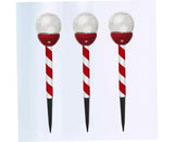 3 Pcs Christmas Solar Candy Lights Candy Cane Lights Outdoor Candy Pathway Markers adornos navideos para Exterior Landscape spotlights Blin