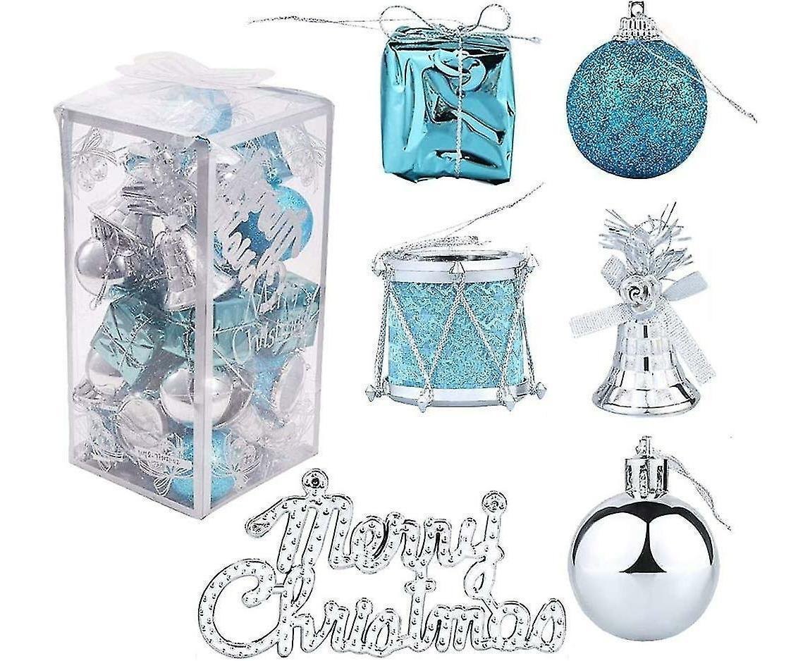 32 Christmas Tree Decoration Balls Christmas Tree Decoration Gift Box Christmas Tambourine Letter