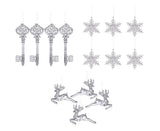 Christmas Decorations Ornaments Set,Clear Icicle Drops Hanging Christmas Tree Decorations Pendants For Xmas New Year Party