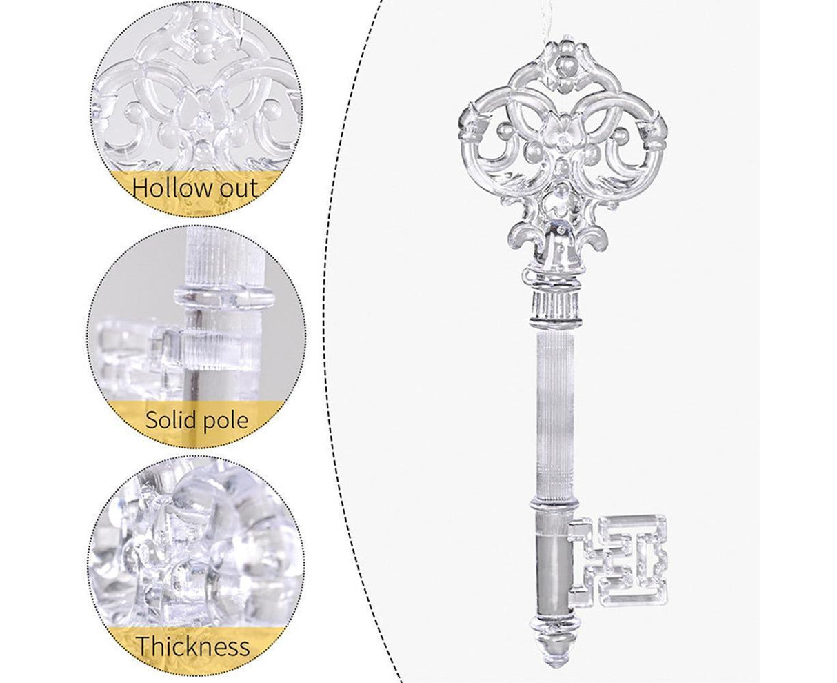 Christmas Decorations Ornaments Set,Clear Icicle Drops Hanging Christmas Tree Decorations Pendants For Xmas New Year Party