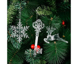 Christmas Decorations Ornaments Set,Clear Icicle Drops Hanging Christmas Tree Decorations Pendants For Xmas New Year Party