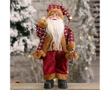 Christmas Santa Claus Plush Figurine Standing Santa Claus Stuffed Dolls Doll Ornaments Cute Christmas Party Decoration Christmas Decoration Ornament