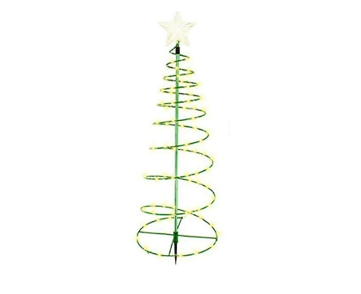 Christmas Tree Solar Stake Lights Spiral Christmas Tree Solar Stake Lights Outdoor Decorative Outdoor Yellow