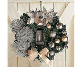 Christmas Wreath Artificial Flowers Champagne 25cm Christmas Wreaths Christmas Fireplace Wreath For Christmas Decor
