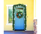 Christmas Wreath Decoration 8.9 Ft Christmas Wreath Artificial Tree Wreath, Suitable for Outdoor and Indoor Non-light Green