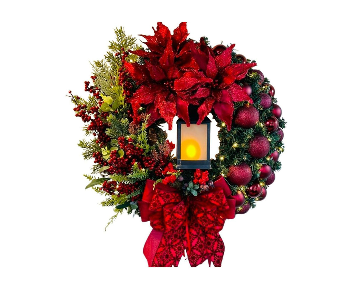 Christmas Wreath Vintage Easy Christmas Wreath for Home 40cm