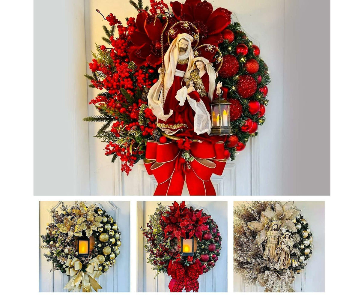 Christmas Wreath Vintage Easy Christmas Wreath for Home 40cm