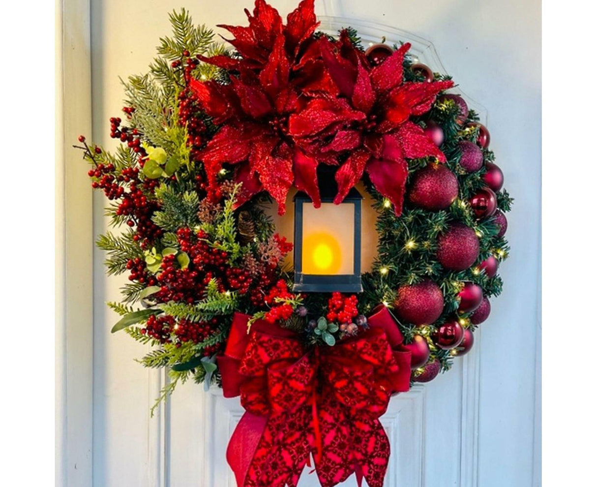 Christmas Wreath Vintage Easy Christmas Wreath for Home 40cm