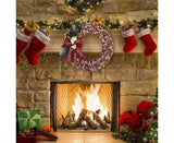 Christmas Wreath, Faux Linen Christmas Tree Wreath, Hanging Christmas Decorations, Artificial Christmas Wreath, Christmas Wreath For Front Door