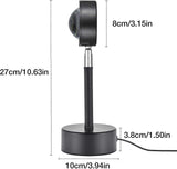Sunset Projection Floor Lamp, Rainbow/Sunset Night Light Projector Led Light Lamp, 180-Degree Rotating Background Light