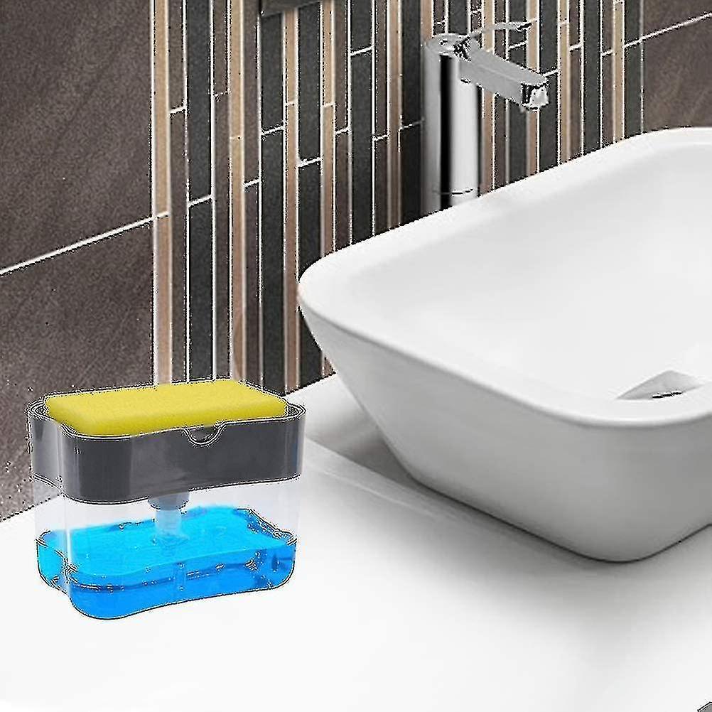 Soap Dispenser Set, Sink Organizer, Pump Soap Dispenser With Sponge Holder, Detergent Dispenser, Kitchen Utensil Holder For The Kitchen